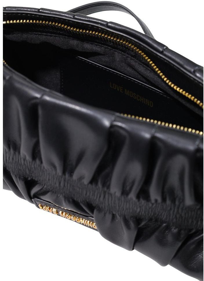 Love Moschino Black Polyethylene Handbag Zwart