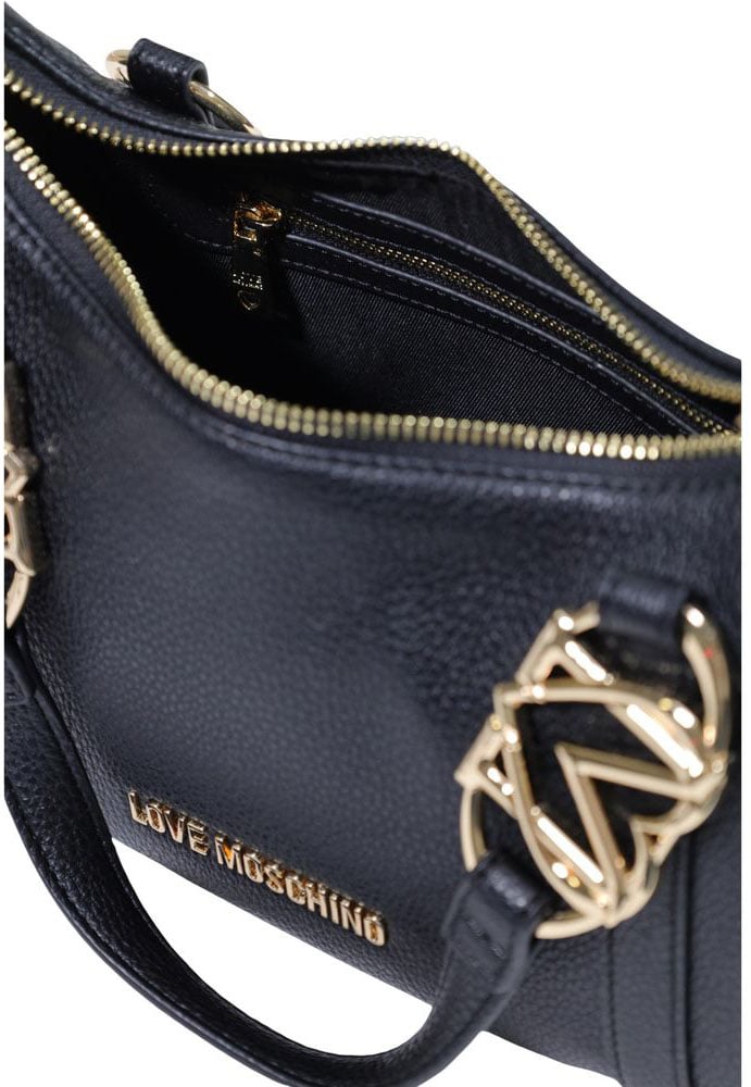 Love Moschino Black Polyethylene Handbag Zwart