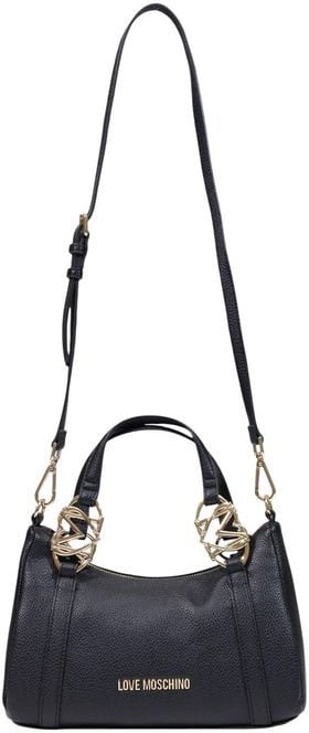 Love Moschino Black Polyethylene Handbag Zwart