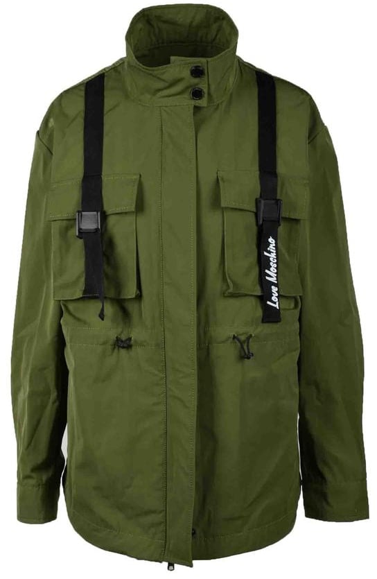Love Moschino Green Polyester Parka Groen