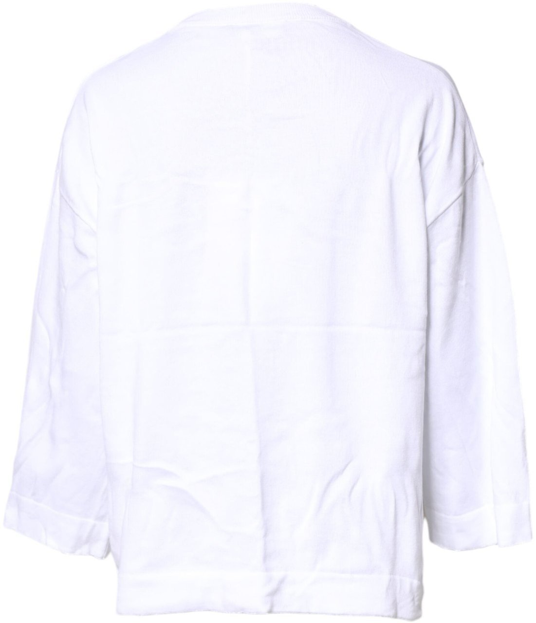 Love Moschino White Graphic Print Cotton Long Sleeves T-shirt Wit