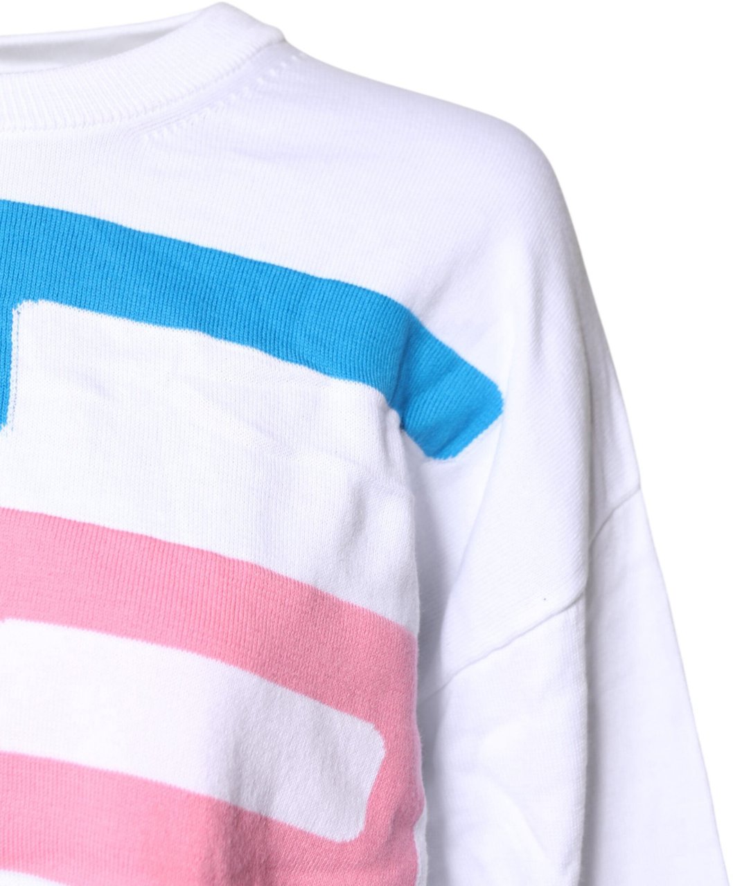 Love Moschino White Graphic Print Cotton Long Sleeves T-shirt Wit