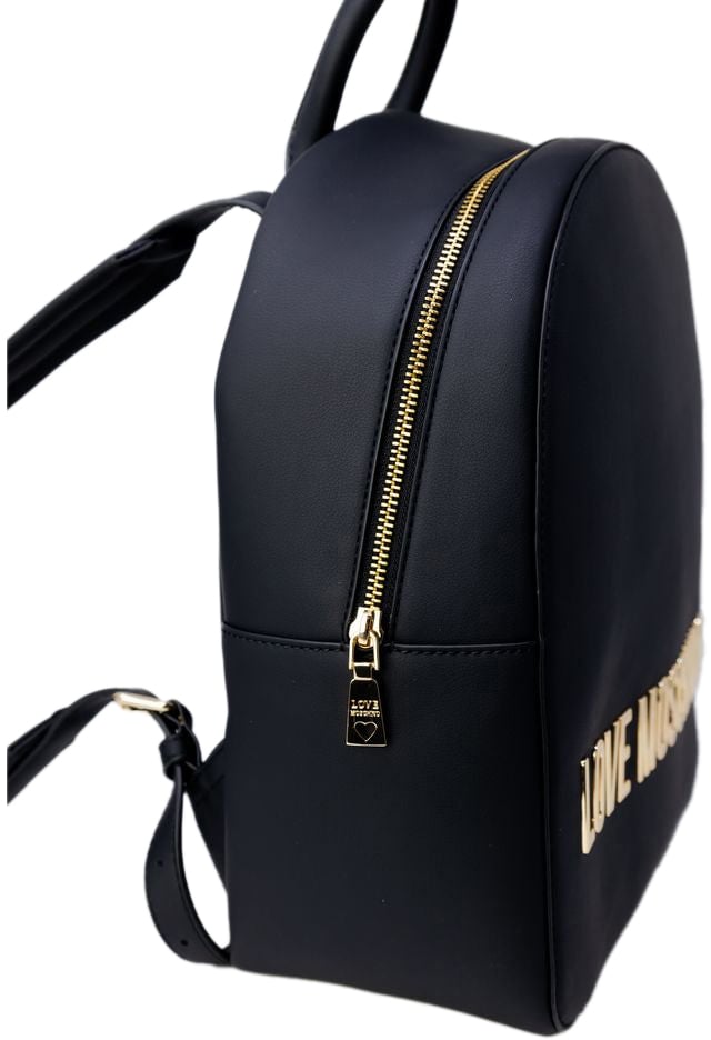 Love Moschino Black Polyethylene Backpack Zwart