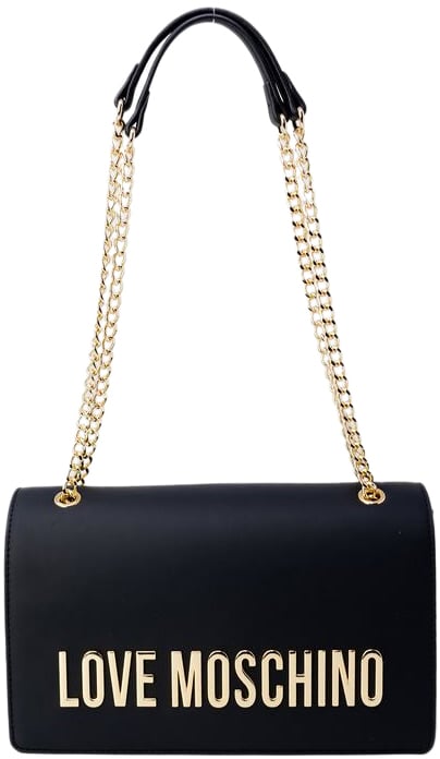 Love Moschino Black Polyethylene Handbag Zwart
