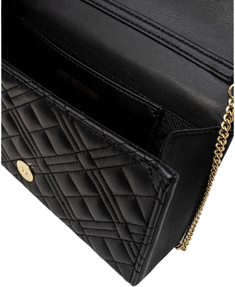 Love Moschino Black Polyethylene Handbag Zwart