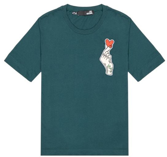 Love Moschino Black Cotton T-Shirt Blauw