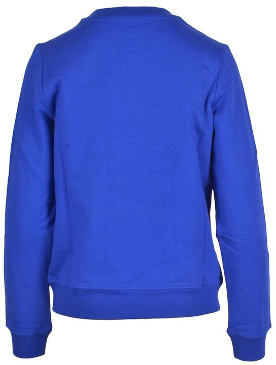 Love Moschino Blue Cotton Sweatshirt Blauw