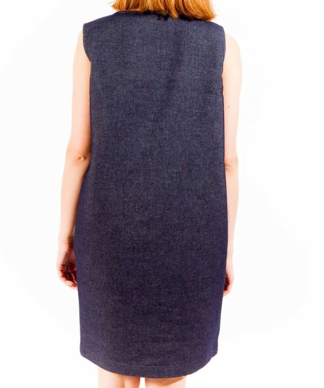 Love Moschino Blu Cotone Womens Dress Blauw
