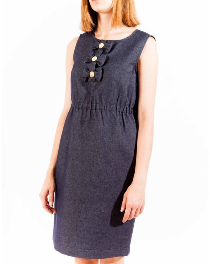 Love Moschino Blu Cotone Womens Dress Blauw