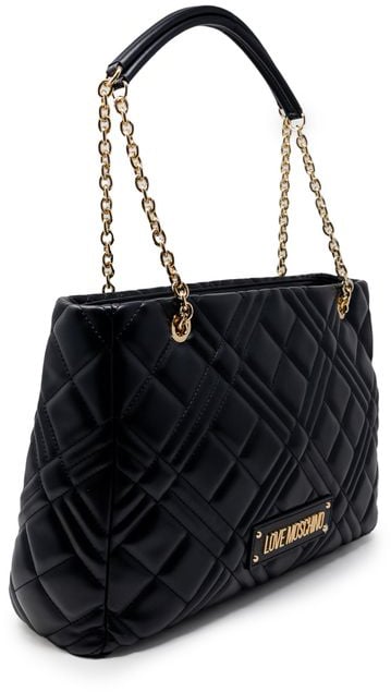 Love Moschino Love Moschino Black Polyethylene Handbag Zwart
