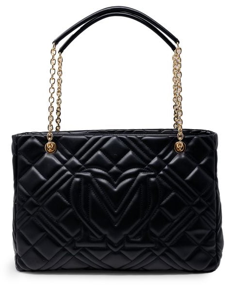 Love Moschino Love Moschino Black Polyethylene Handbag Zwart