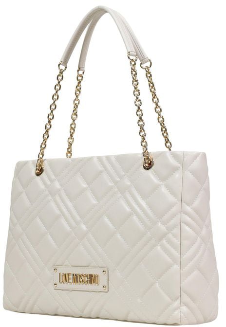 Love Moschino Love Moschino Beige Polyethylene Handbag Wit