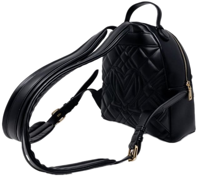 Love Moschino Love Moschino Black Polyethylene Backpack Zwart
