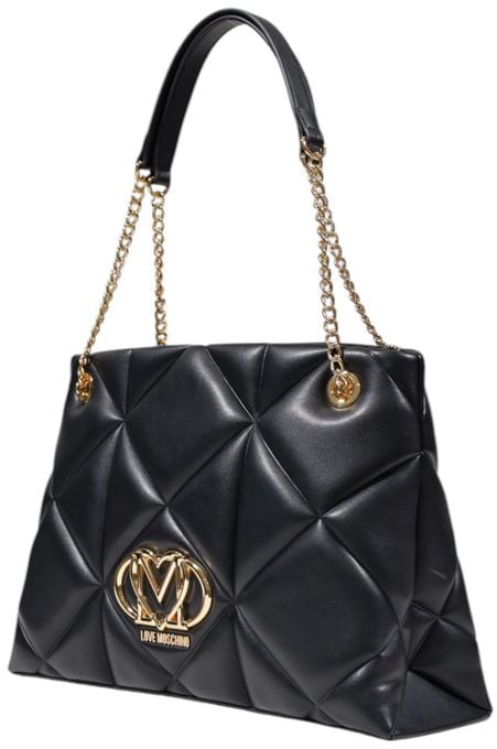 Love Moschino Love Moschino Black Polyethylene Handbag Zwart