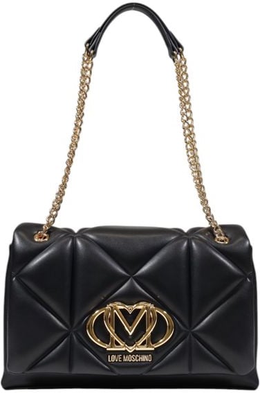 Love Moschino Love Moschino Black Polyethylene Handbag Zwart