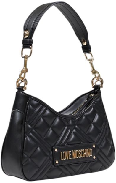 Love Moschino Love Moschino Black Polyethylene Handbag Zwart