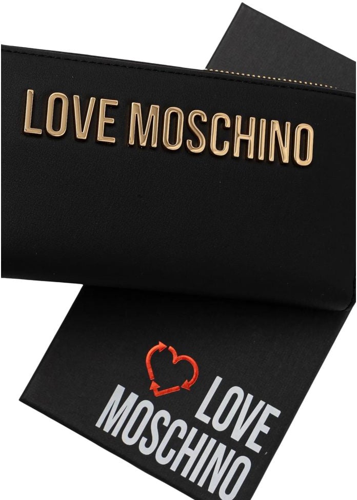 Love Moschino Love Moschino Black Polyethylene Wallet Zwart
