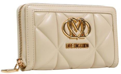 Love Moschino Cream Artificial Leather Wallet Beige