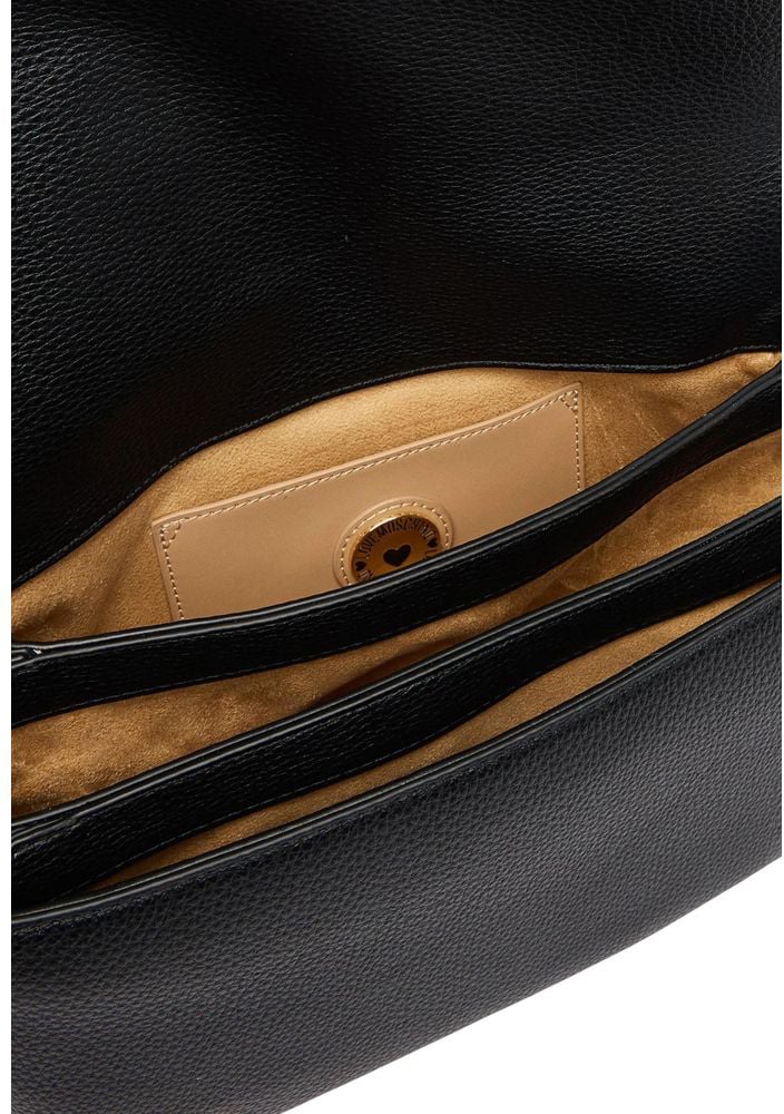 Love Moschino Love Moschino Black Polyethylene Handbag Zwart