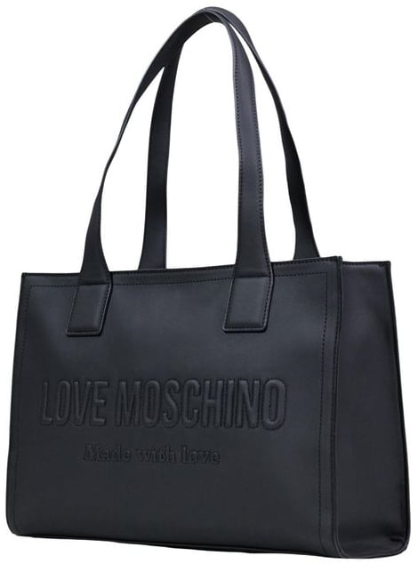 Love Moschino Love Moschino Black Polyethylene Handbag Zwart