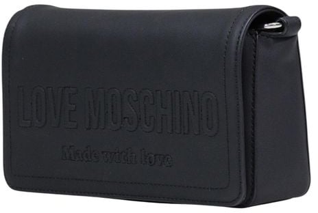 Love Moschino Love Moschino Black Polyethylene Handbag Zwart
