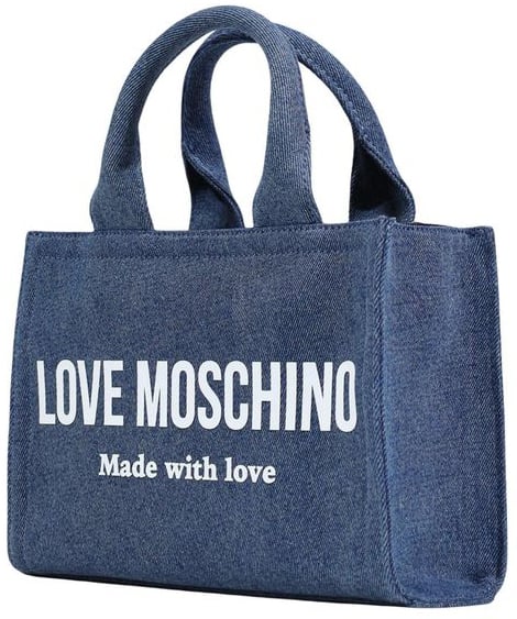 Love Moschino Love Moschino Blue Cotton Handbag Blauw