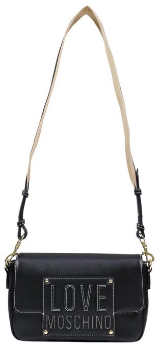 Love Moschino Love Moschino Black Polyethylene Handbag Zwart