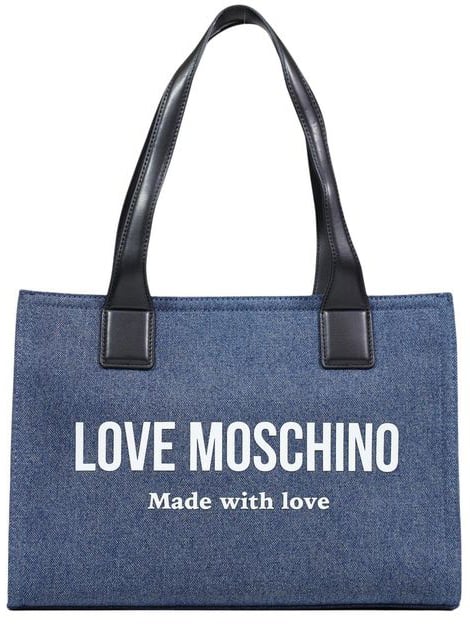Love Moschino Love Moschino Blue Cotton Handbag Wit