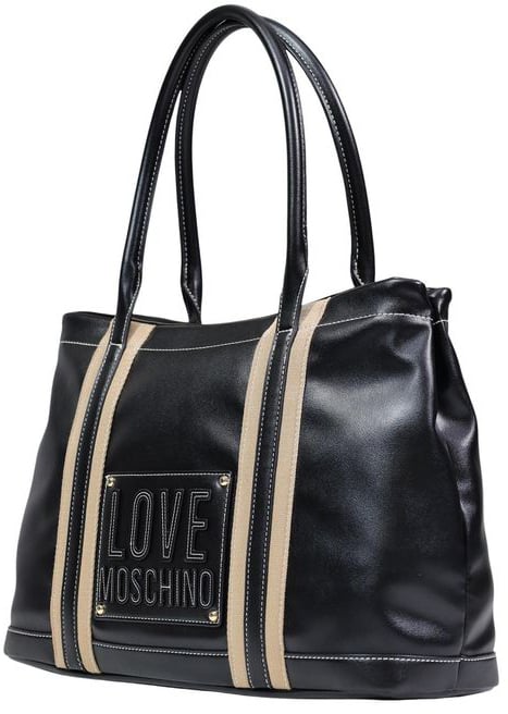Love Moschino Love Moschino Black Polyethylene Handbag Zwart