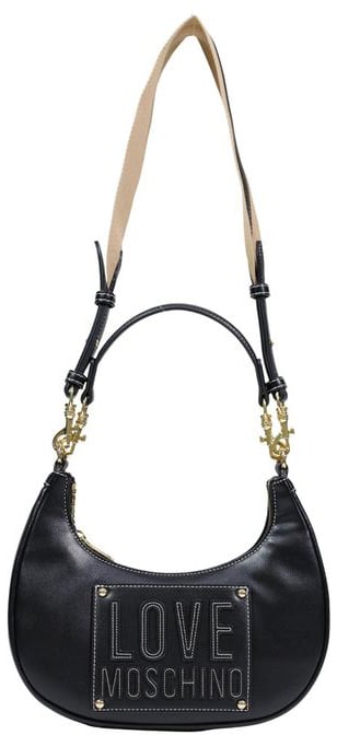 Love Moschino Love Moschino Black Polyethylene Handbag Zwart