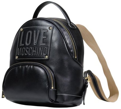 Love Moschino Love Moschino Black Polyethylene Backpack Zwart