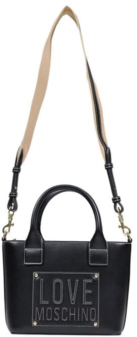 Love Moschino Love Moschino Black Polyethylene Handbag Zwart