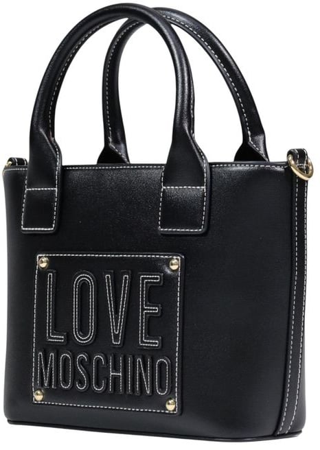 Love Moschino Love Moschino Black Polyethylene Handbag Zwart