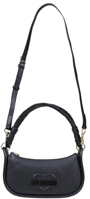 Love Moschino Love Moschino Black Polyethylene Handbag Zwart