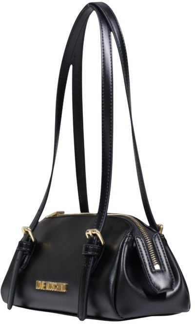 Love Moschino Love Moschino Black Polyethylene Handbag Zwart