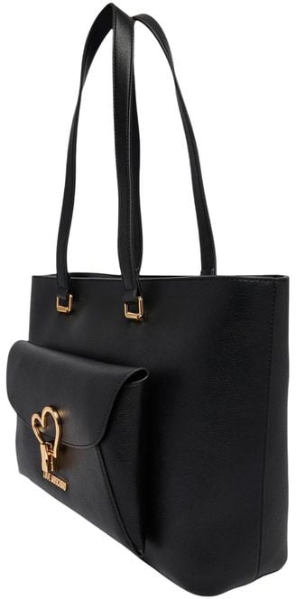 Love Moschino Love Moschino Black Polyethylene Handbag Zwart
