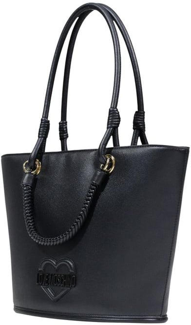 Love Moschino Love Moschino Black Polyethylene Handbag Zwart