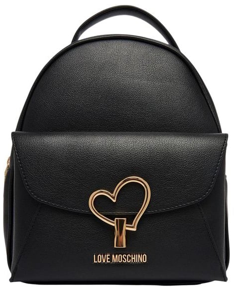 Love Moschino Love Moschino Black Polyethylene Backpack Zwart