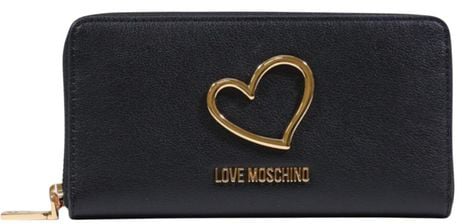 Love Moschino Love Moschino Black Polyethylene Wallet Zwart