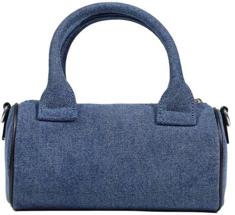 Love Moschino Love Moschino Blue Cotton Handbag Blauw