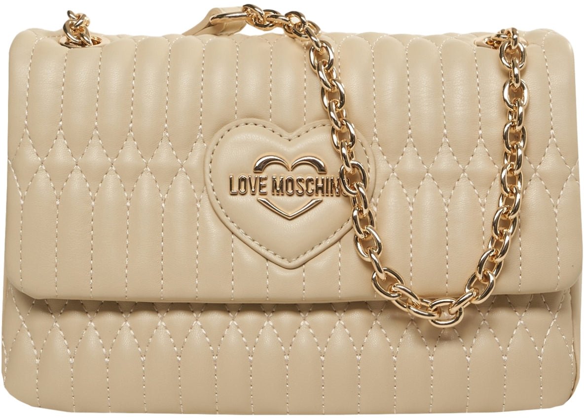 Love Moschino Quilted shoulder bag Beige