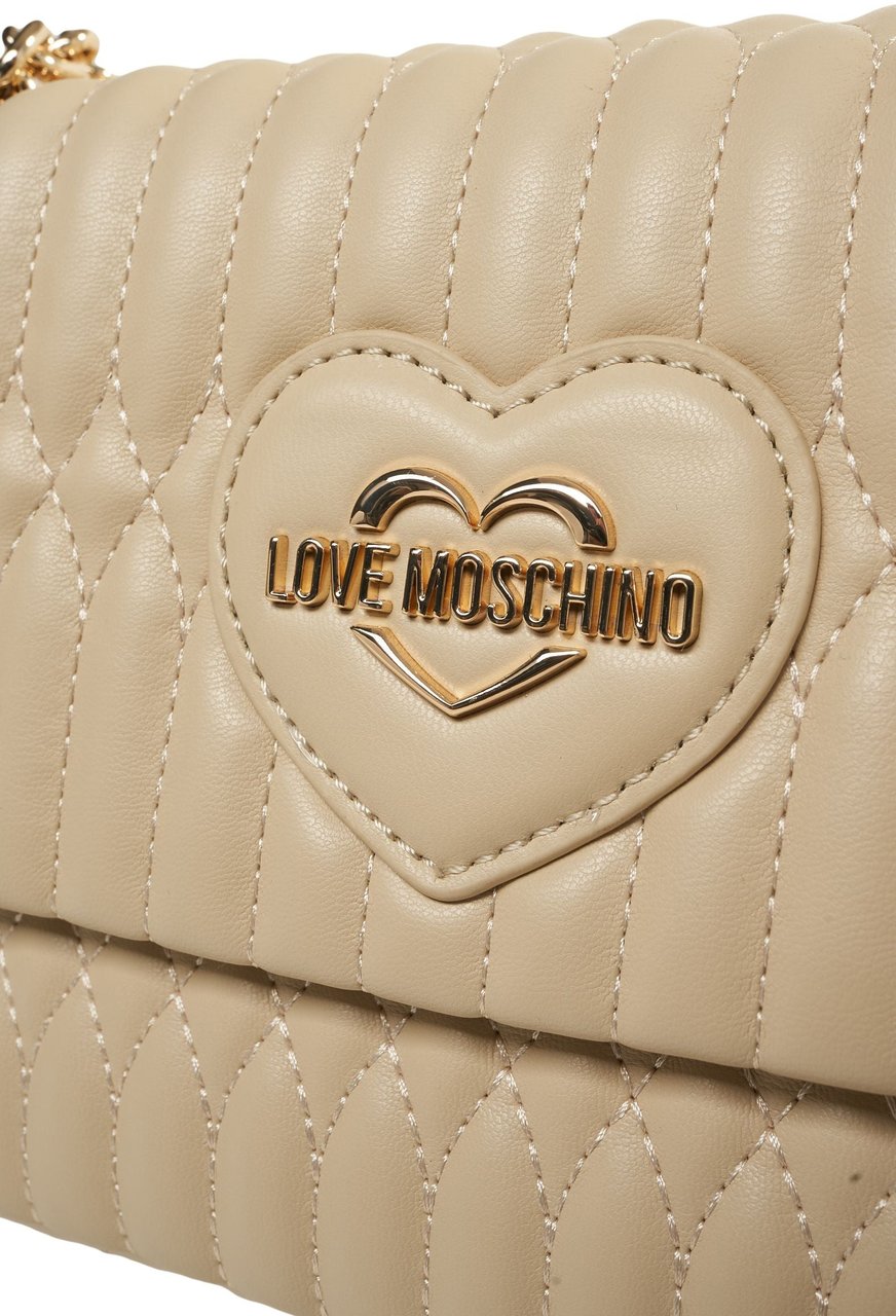 Love Moschino Quilted shoulder bag Beige