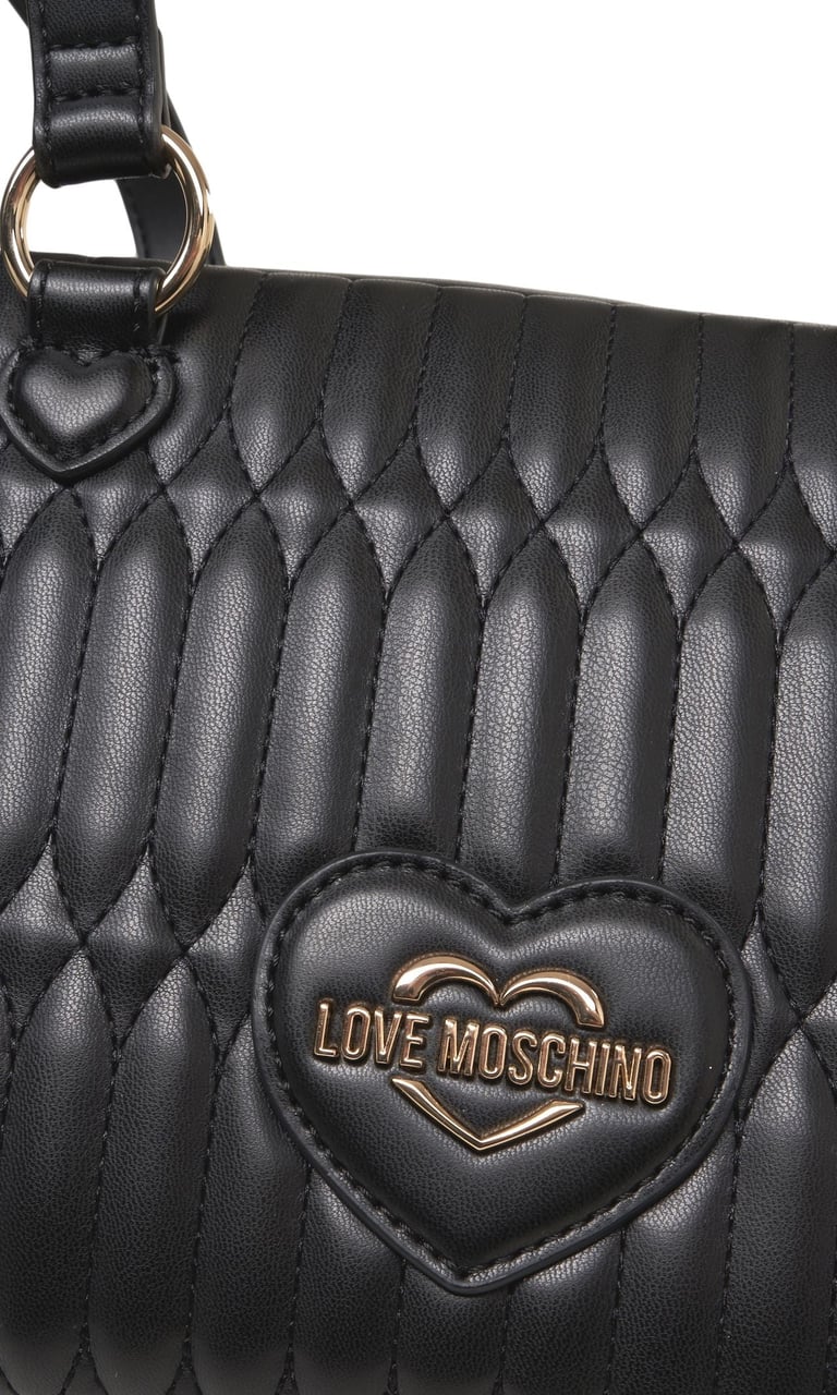 Love Moschino Quilted shoulder bag Zwart