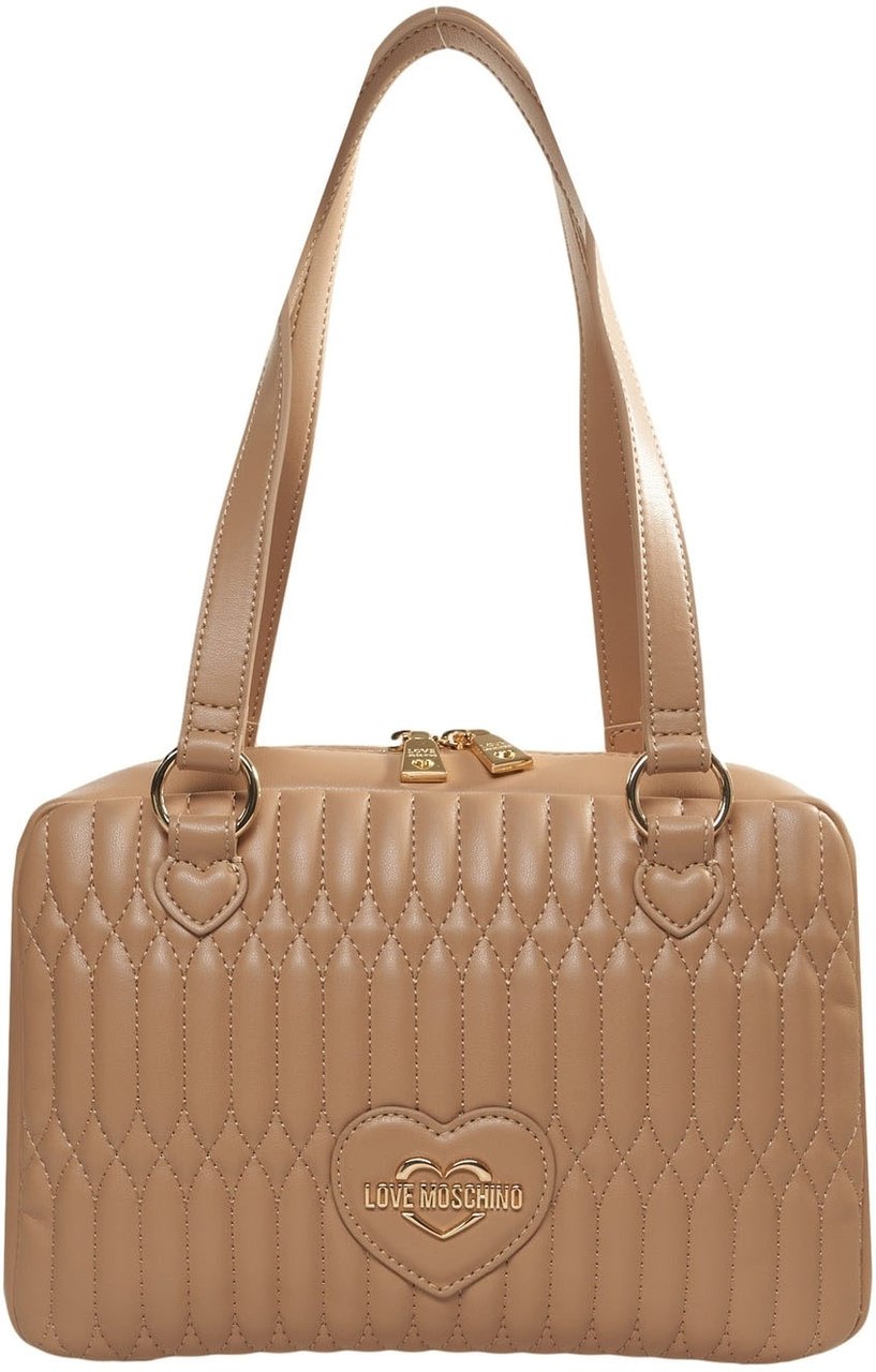 Love Moschino Quilted shoulder bag Beige