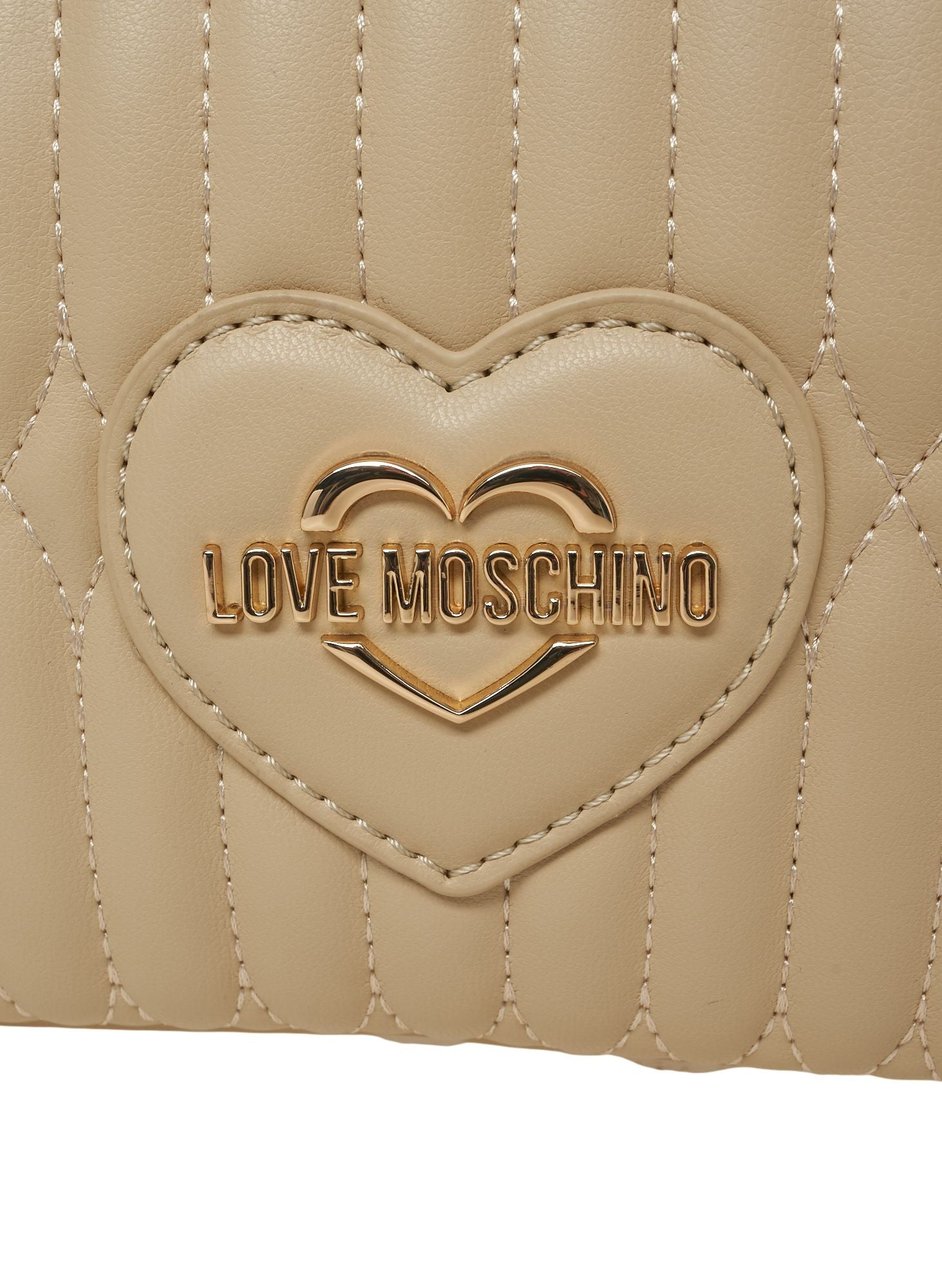 Love Moschino Quilted shoulder bag Beige