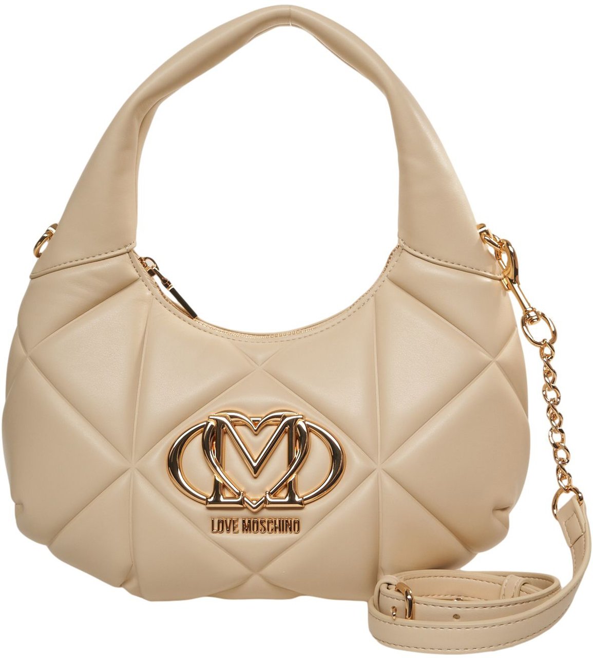 Love Moschino Quilted Handbag Beige