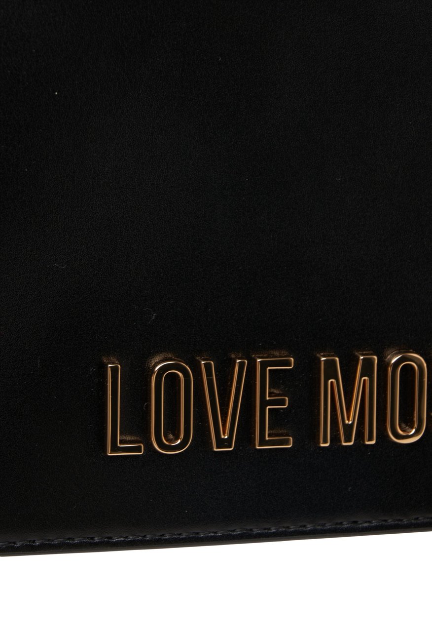 Love Moschino Shoulderbag with logo lettering Zwart