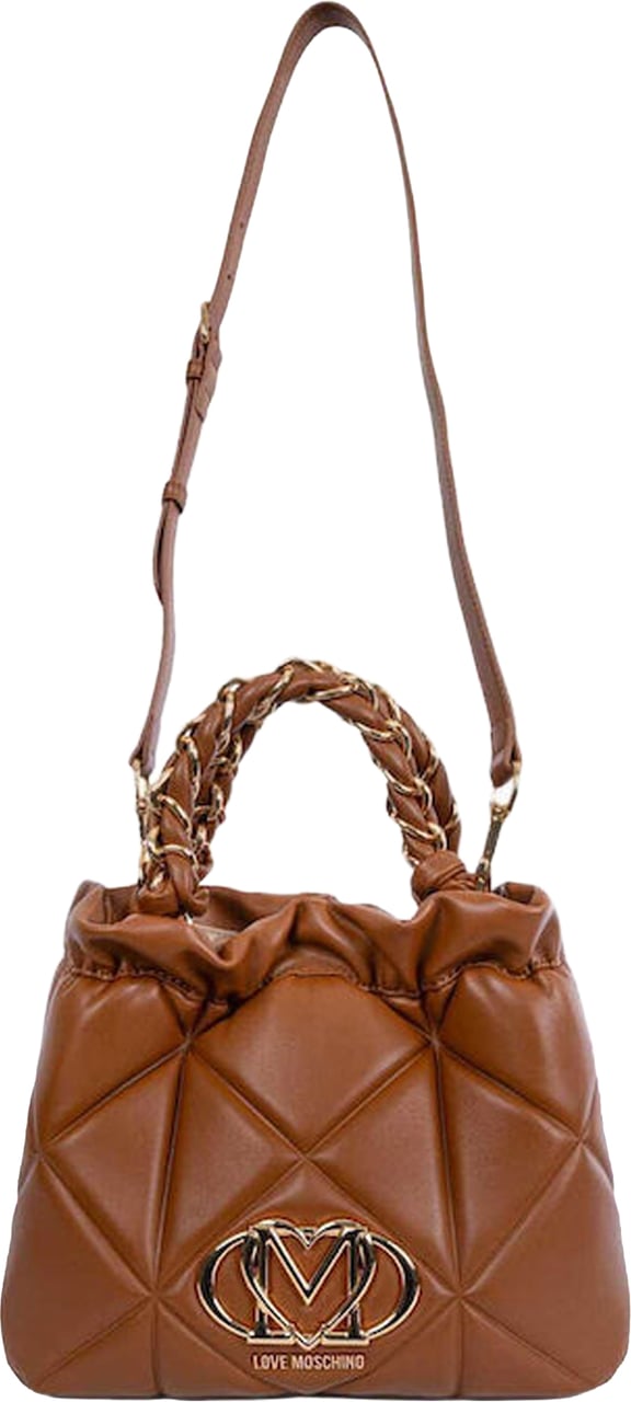 Love Moschino Bags Leather Brown Beige