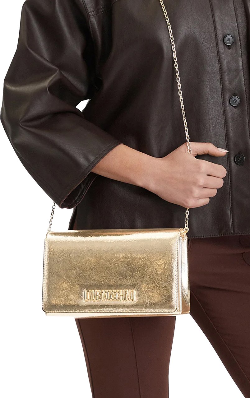 Love Moschino Bags Grey Goud