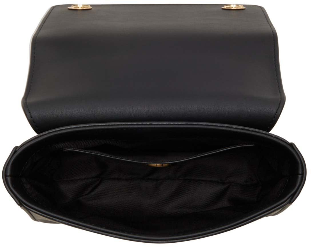 Love Moschino Vitello Kunstleer Crossbody Tas Zwart